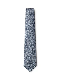 Turquoise Floral Tie