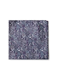 Mouchoir de poche mauve à fleurs