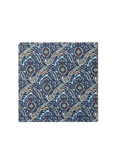 Mouchoir de poche turquoise à motif abstrait