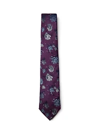 Fuchsia Floral Tie
