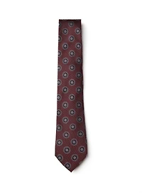 Cravate rouge à médaillons