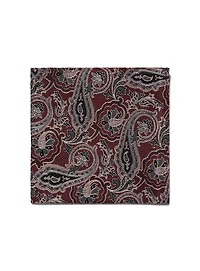 Burgundy Paisley Pocket Square