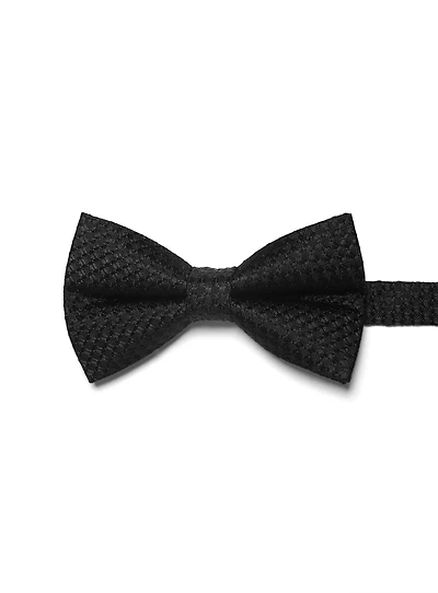 Black Textured Bow Tie