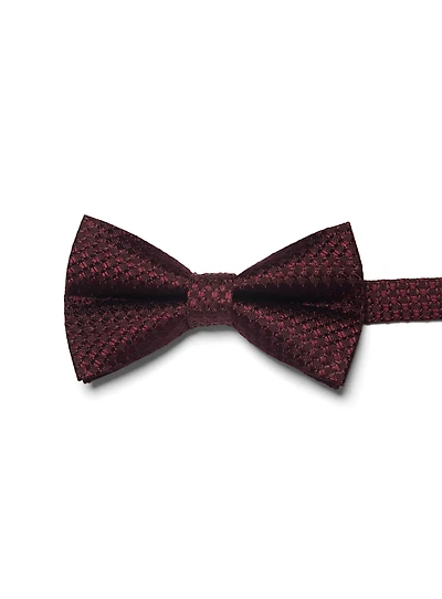 Burgundy Textured Bow Tie