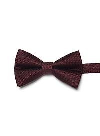 Burgundy Textured Bow Tie