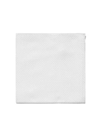 Textured White Pocket Square