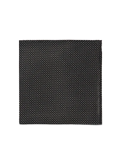 Black Micro-Square Pocket Square
