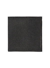 Black Micro-Square Pocket Square