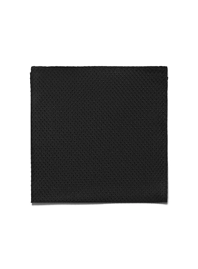 Black Textured Pocket Square