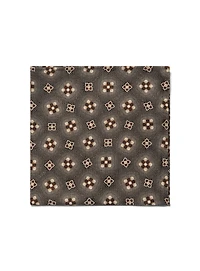 Brown Medallion Pocket Square