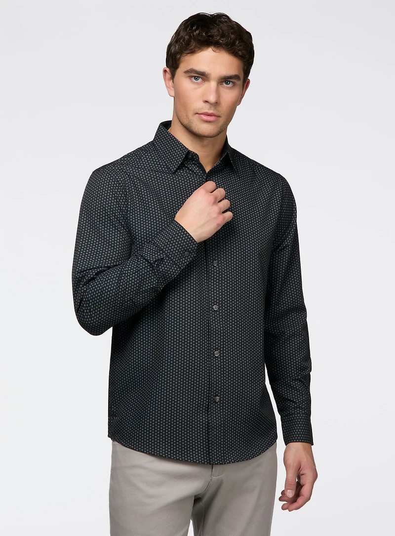 Micro Medallions Black Shirt