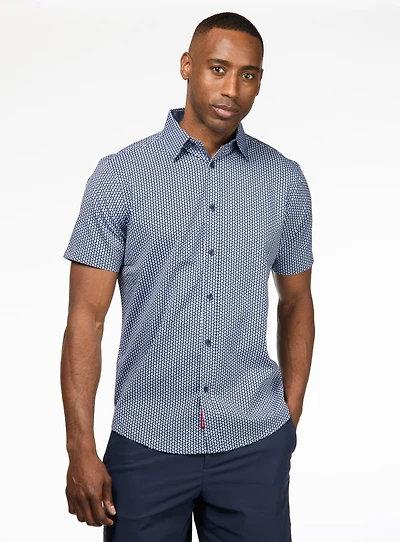 Chemise à motif de losanges