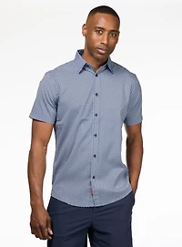 Chemise à motif de losanges