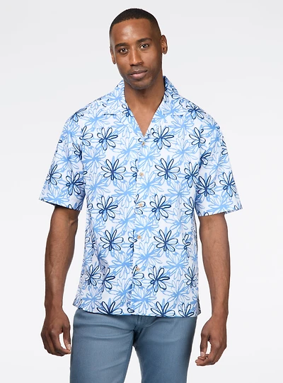 Chemise à motif de fleurs