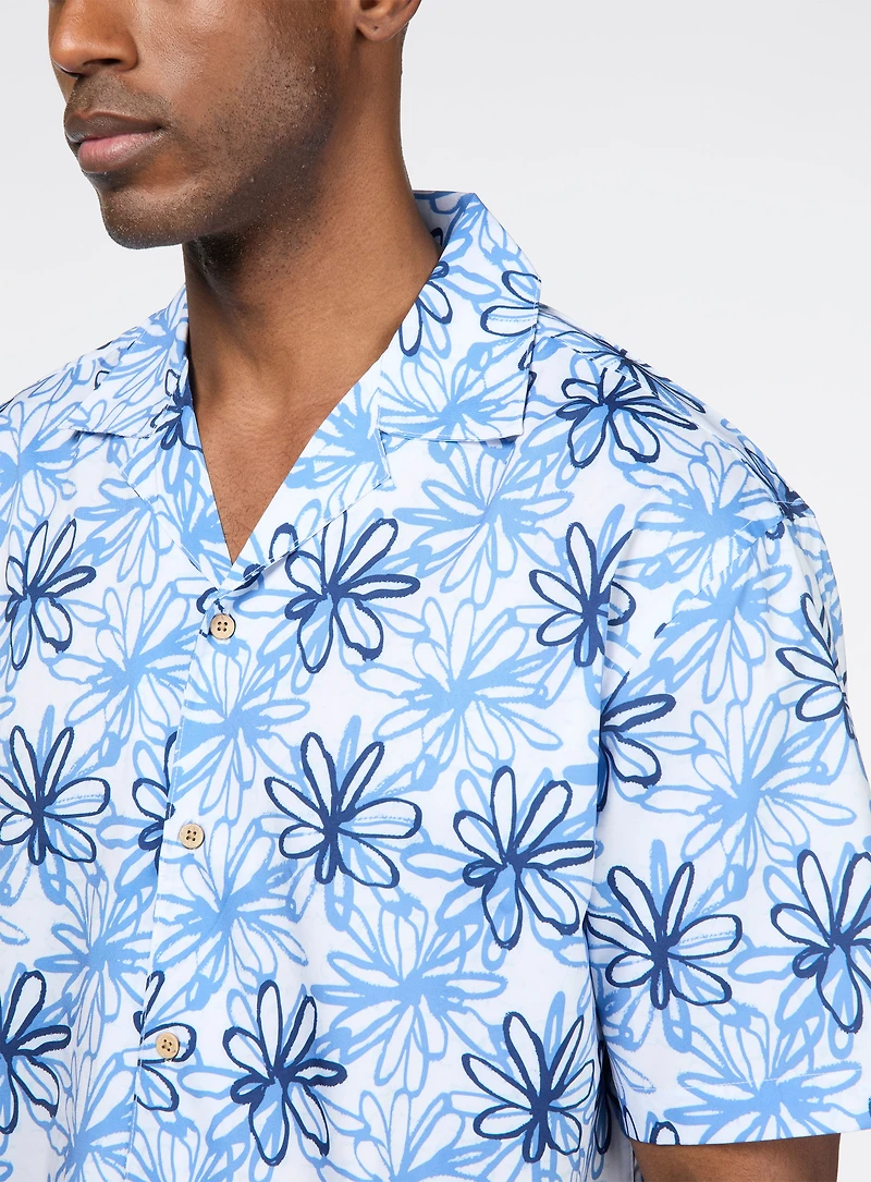 Chemise à motif de fleurs