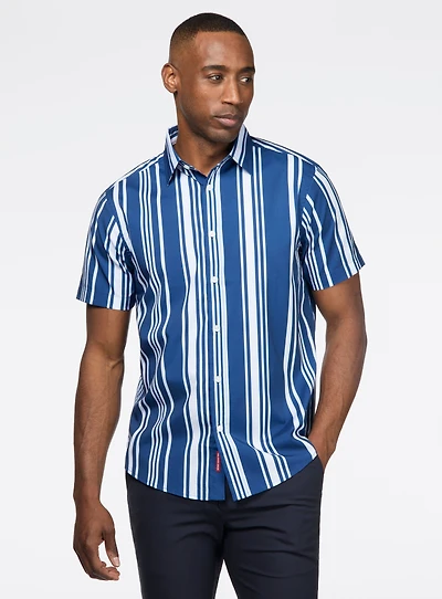 Chemise à motif de rayures