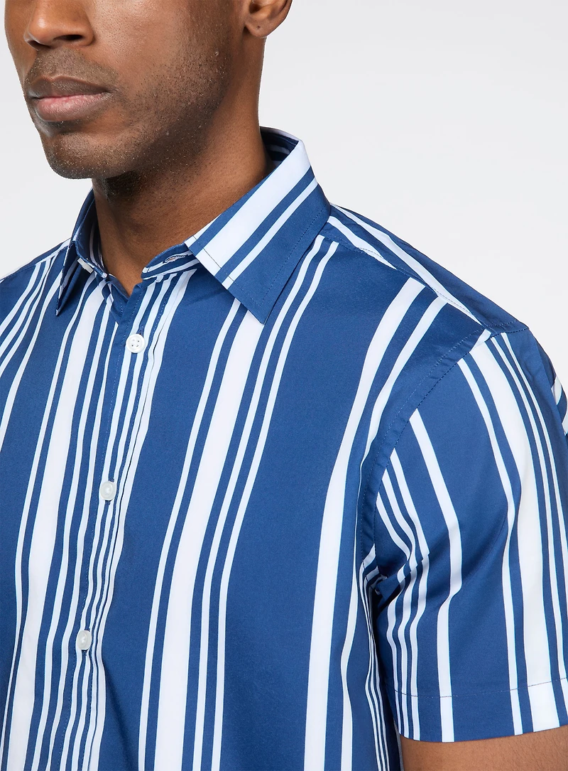 Chemise à motif de rayures