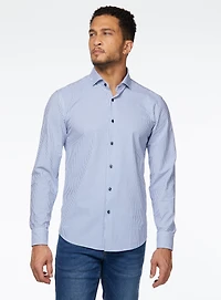 Chemise extensible à imprimé de micro-rayures