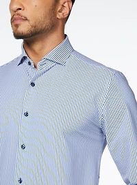 Chemise extensible à imprimé de micro-rayures