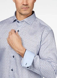 Chemise satinée à imprimé de vitraux