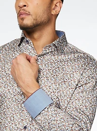 Chemise satinée à imprimé rustique