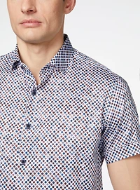 Chemise satinée à imprimé petits pois