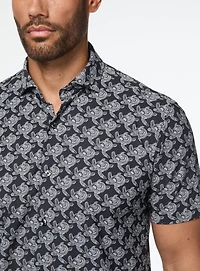 Chemise extensible à imprimé de tortues
