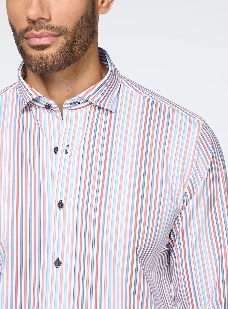 Chemise extensible à rayures