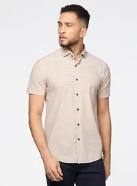 Chemise extensible à micro rayures