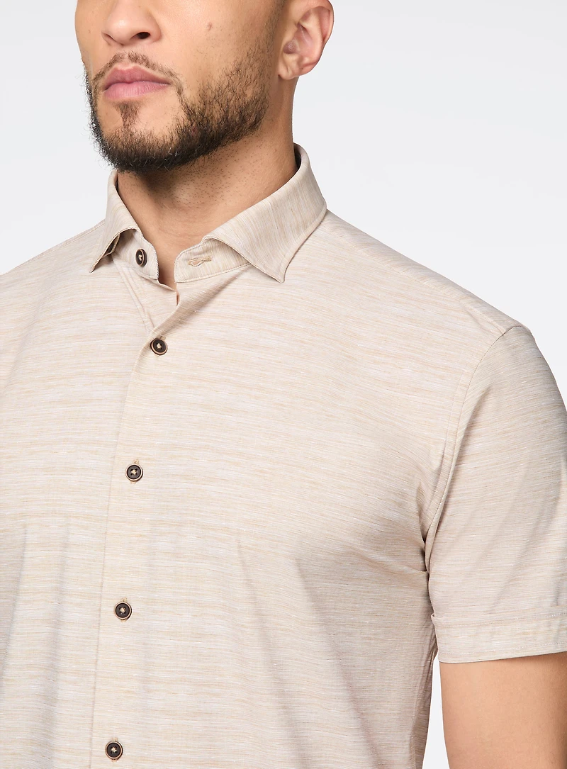 Chemise extensible à micro rayures