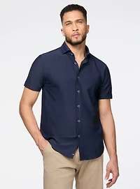 Waffle Textured Stretch Shirt