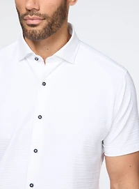 Waffle Textured Stretch Shirt