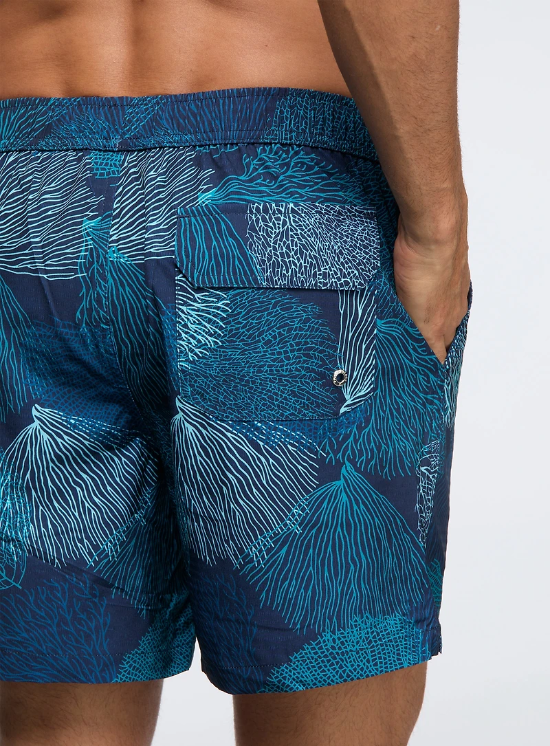 Maillot de bain à imprimé corail