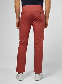 Elastic Waistband Raspberry Chino