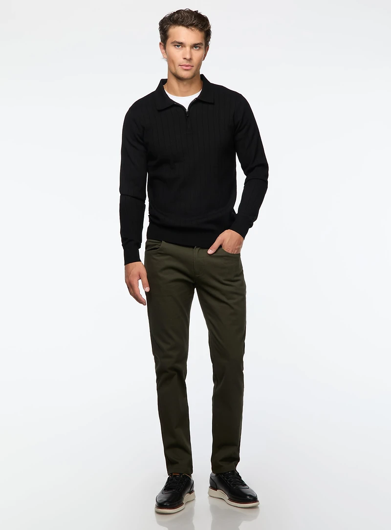 Chino avec taille élastique