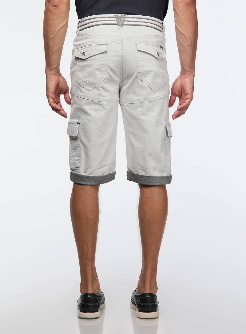 Bermuda en denim extensible cinq poches