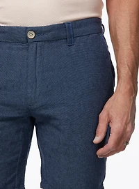 Solid Linen Bermuda