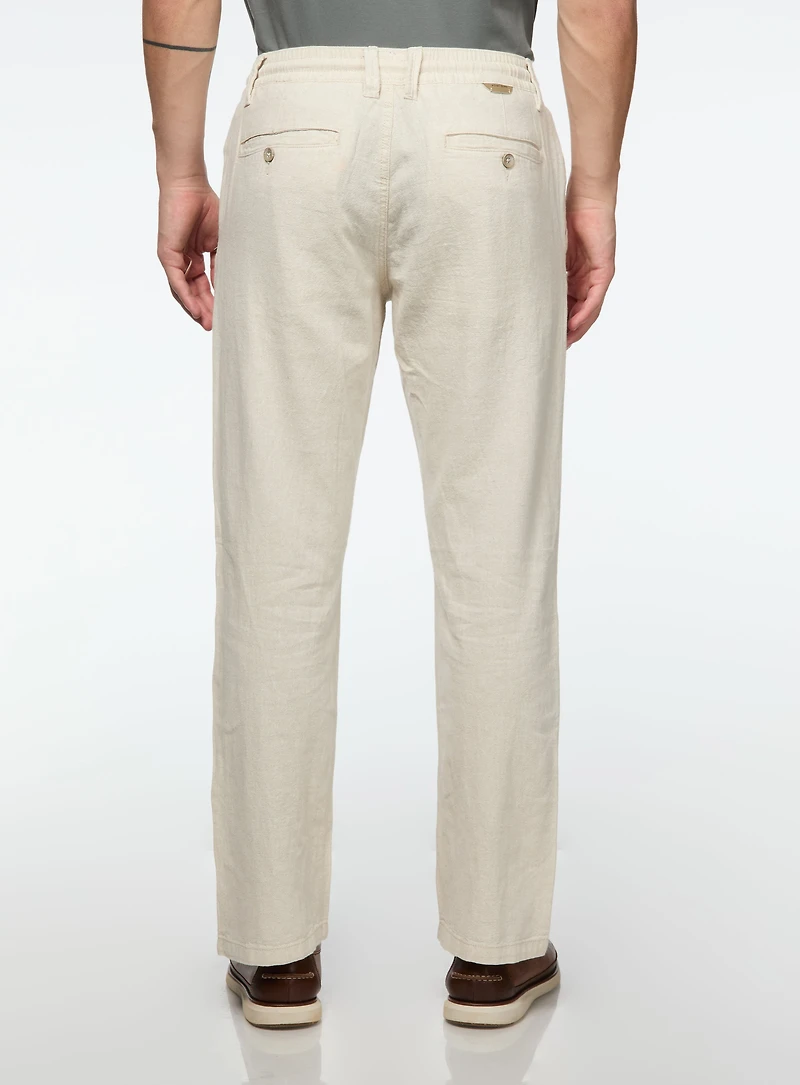 Pantalon beige en lin