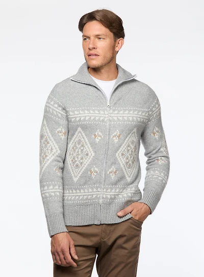 Norwegian Zip-Up Cardigan