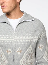 Norwegian Zip-Up Cardigan