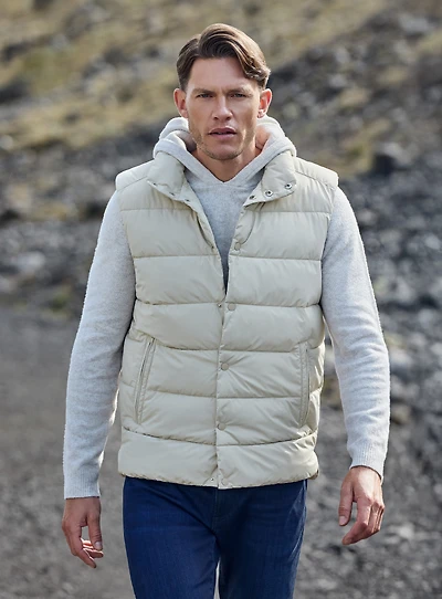Veste matelassé blanche sans manche