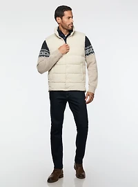 White Sleeveless Quilted Jacket