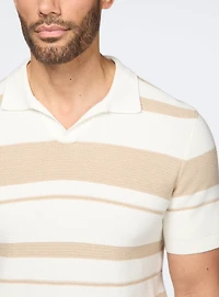 Polo à rayures larges