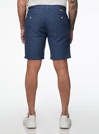 Solid Linen Bermuda