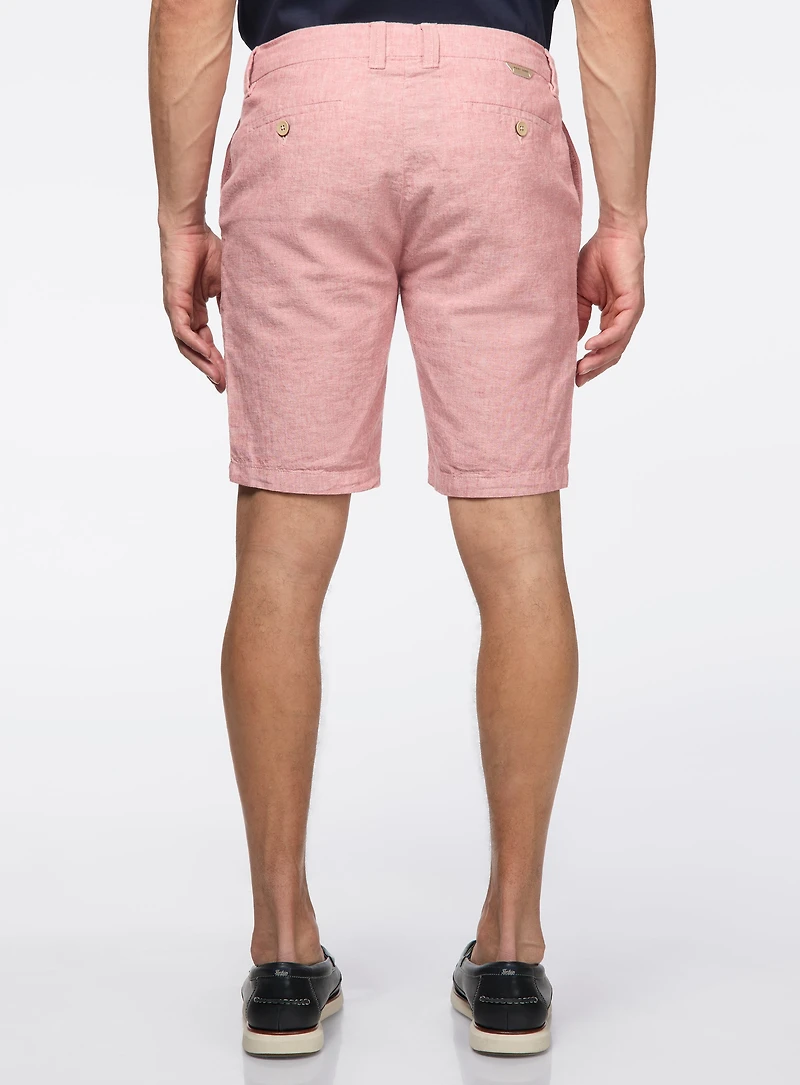 'Linny' Solid Linen Bermuda