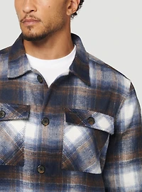 Navy Plaid Overshirt
