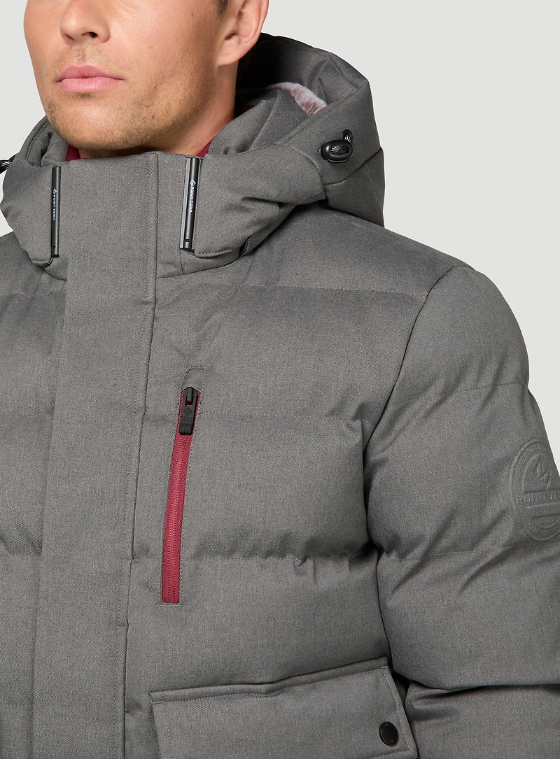 Quilted Lined Hooded Jacket