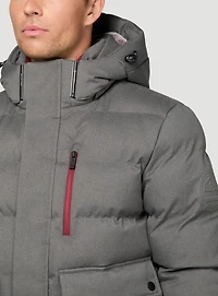 Quilted Lined Hooded Jacket