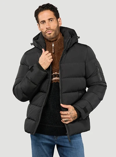 Quilted Jacket with Removable Hood