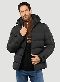 Quilted Jacket with Removable Hood